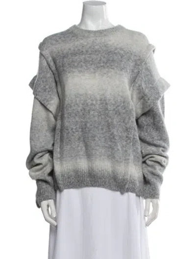 Pre-owned Iro Alpaca Tie-dye Print Sweater In Gray