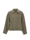 Iro Ampstack Asymmetric Jacket In Green