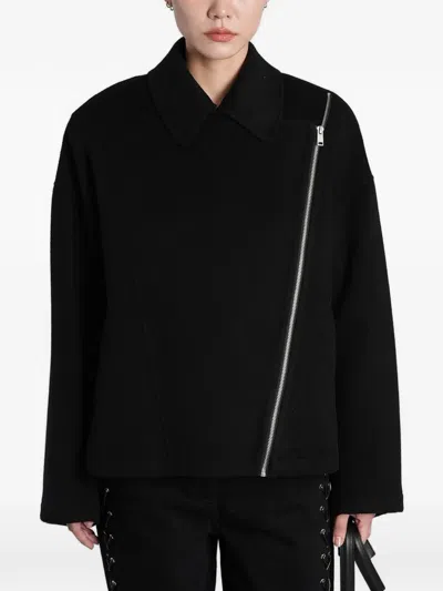 Iro Ampstack Asymmetric Zip-fastening Jacket In Black