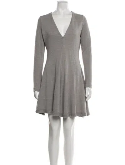 Pre-owned Iro Angora Mini Dress In Gray
