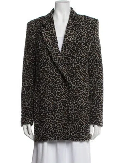Pre-owned Iro Animal Print Blazer W/ Tags In Brown