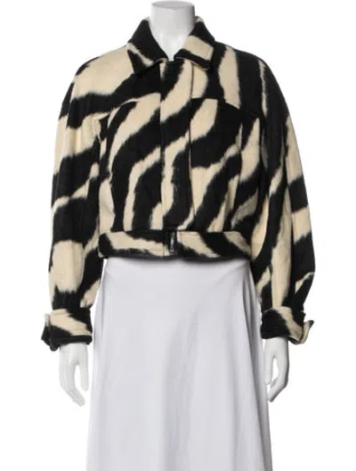Pre-owned Iro Animal Print Jacket In Black