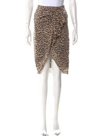 Pre-owned Iro Animal Print Knee-length Skirt In Green