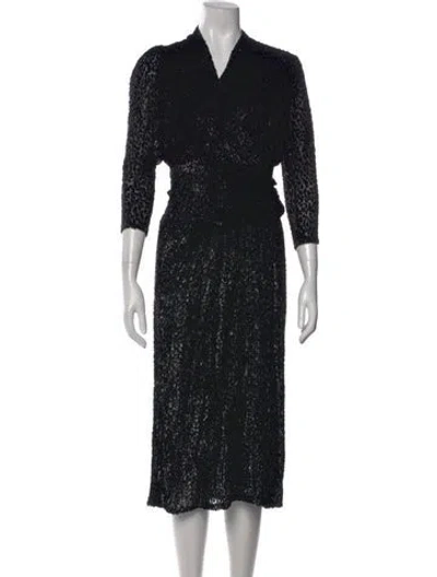 Pre-owned Iro Animal Print Midi Length Dress In Multi