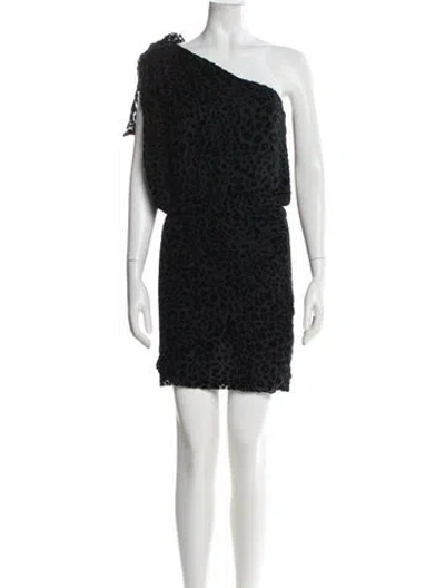 Pre-owned Iro Animal Print Mini Dress In Black