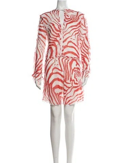 Pre-owned Iro Animal Print Mini Dress In Multicolor