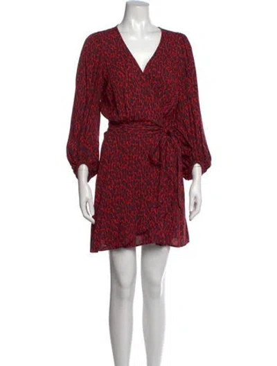 Pre-owned Iro Animal Print Mini Dress In Red