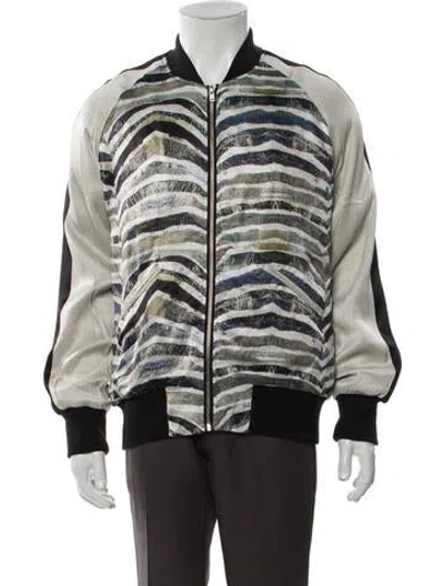 Pre-owned Iro Animal Print Puffer Coat In Gray