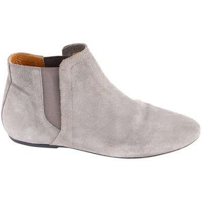 Iro Ankle Booties In Grey Suede