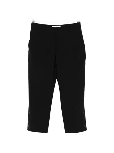 Iro Aqua Button-embellished Trousers In Black