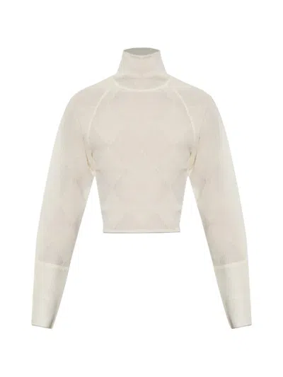 Iro Argyle-knit Roll-neck Sweater In Neutral