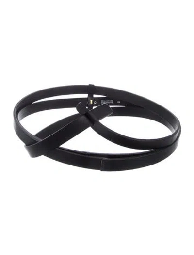 Pre-owned Iro Aria Skinny Waist Belt W/ Tags In Black