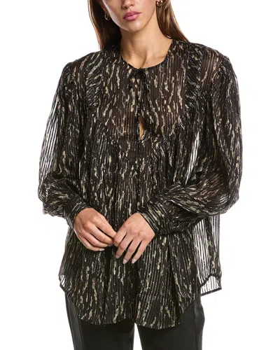 Iro Artya Silk-blend Top In Black