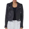 Iro Ashville Leather Biker Jacket In Black In Black