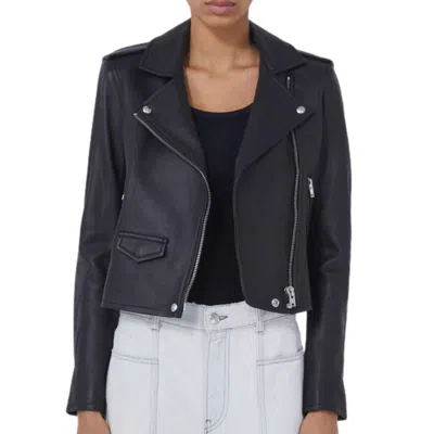 Iro Ashville Leather Biker Jacket In Black