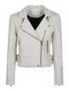Iro Ashville Leather Biker Jacket In White