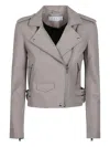 Iro Ashville Leather Jacket In Gray