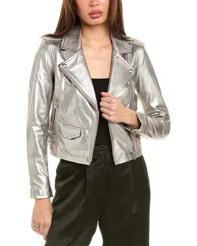 Iro Ashville Leather Moto Jacket In Brown