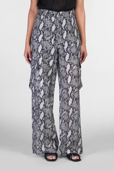 Iro Asona Pants In Silver Wool And Polyester