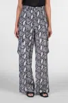 Iro Asona Pants In Silver Wool And Polyester