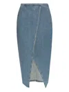 Iro Asymmetric Denim Skirt In Blue