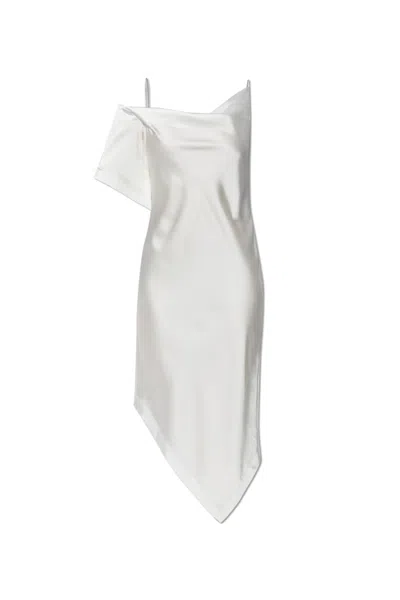 Iro Asymmetric Drape Dress In White
