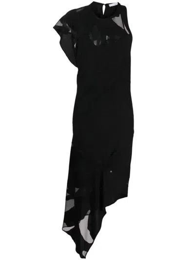 Iro Asymmetric Midi Dress In Black