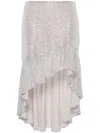 Iro Sequin-embellished Asymmetric Skirt In Silver
