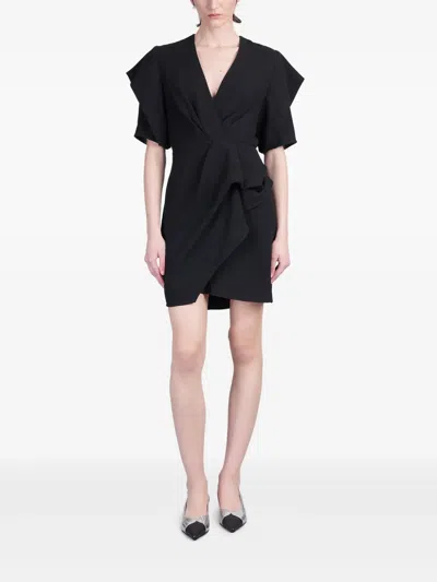 Iro Asymmetric Mini Dress In Black