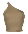 Iro Fethy Ribbed One-shoulder Top In Brown