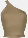 Iro Fethy Ribbed One-shoulder Top In Neutrals