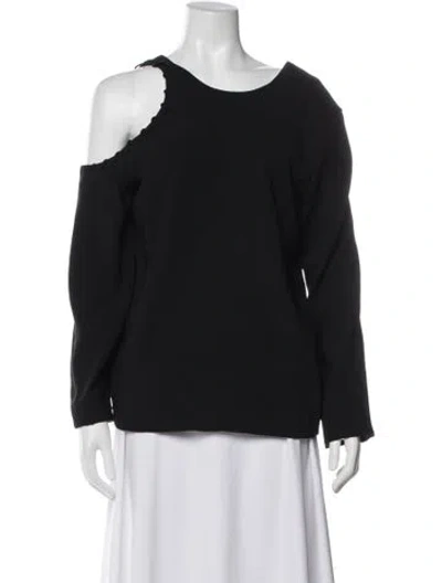 Pre-owned Iro Asymmetrical Long Sleeve Top In Blue