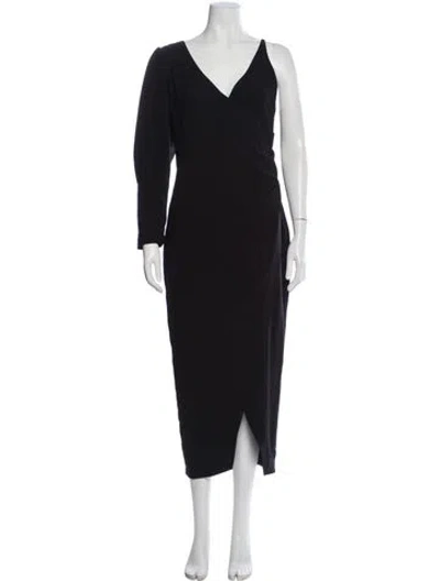 Pre-owned Iro Asymmetrical Midi Length Dress W/ Tags In Black