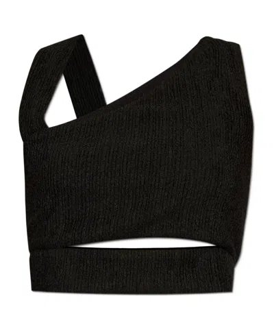 Iro Asymmetrical Neckline Vest In Black