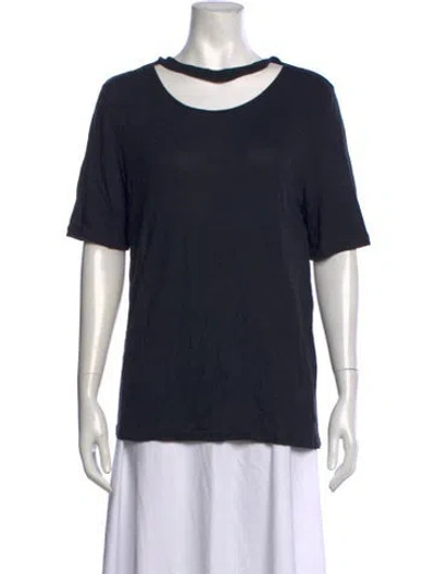 Pre-owned Iro Asymmetrical Short Sleeve T-shirt In Blue