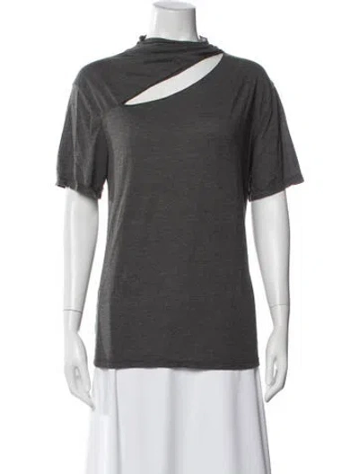 Pre-owned Iro Asymmetrical Short Sleeve T-shirt In Gray