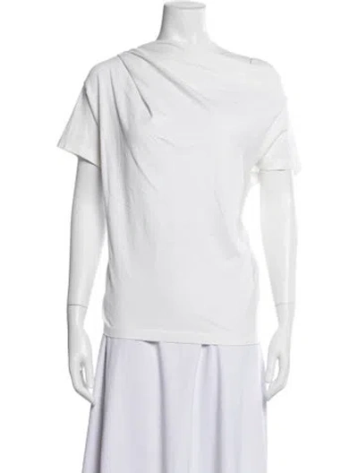 Pre-owned Iro Asymmetrical Short Sleeve T-shirt In White