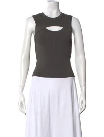 Pre-owned Iro Asymmetrical Sleeveless Top In Gray