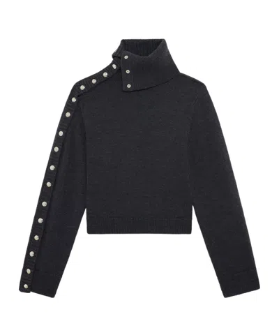 Iro Asymmetrical Wool Sweater In Blue