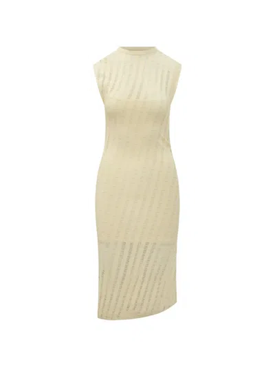 Iro Aysson Openwork Knit Midi Dress In Neutral