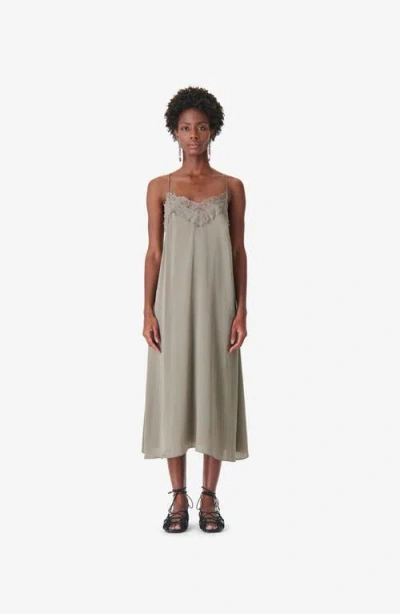 Iro Bailar Silk Dress In Green