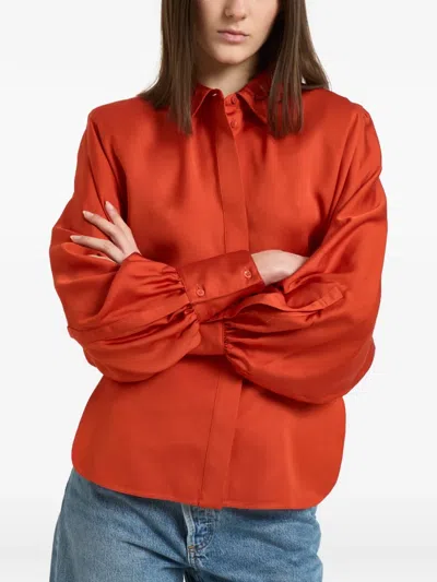Iro Balloon-sleeve Shirt In Red