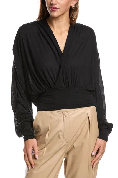 Iro Barba Drape Top In Black