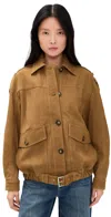 Iro Barrie Jacket Camel Naturel In Brown