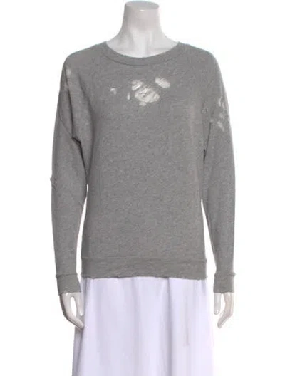 Pre-owned Iro Bateau Neckline Long Sleeve Sweatshirt In Gray