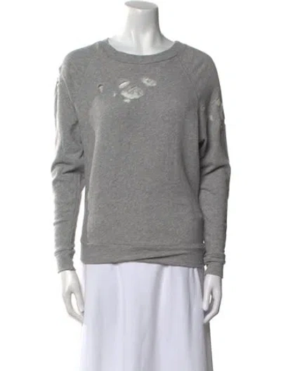 Pre-owned Iro Bateau Neckline Long Sleeve Sweatshirt W/ Tags In Gray