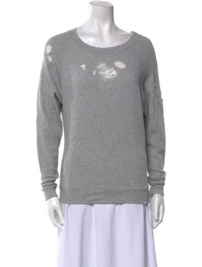 Pre-owned Iro Bateau Neckline Long Sleeve Sweatshirt W/ Tags In Gray