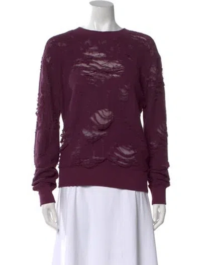 Pre-owned Iro Bateau Neckline Long Sleeve Sweatshirt W/ Tags In Purple