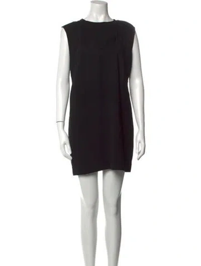Pre-owned Iro Bateau Neckline Mini Dress In Black