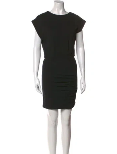 Pre-owned Iro Bateau Neckline Mini Dress In Black